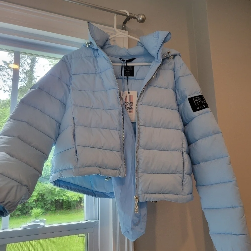 P.E Nation NWT expedition Jacket in summer sky size xs/tp.